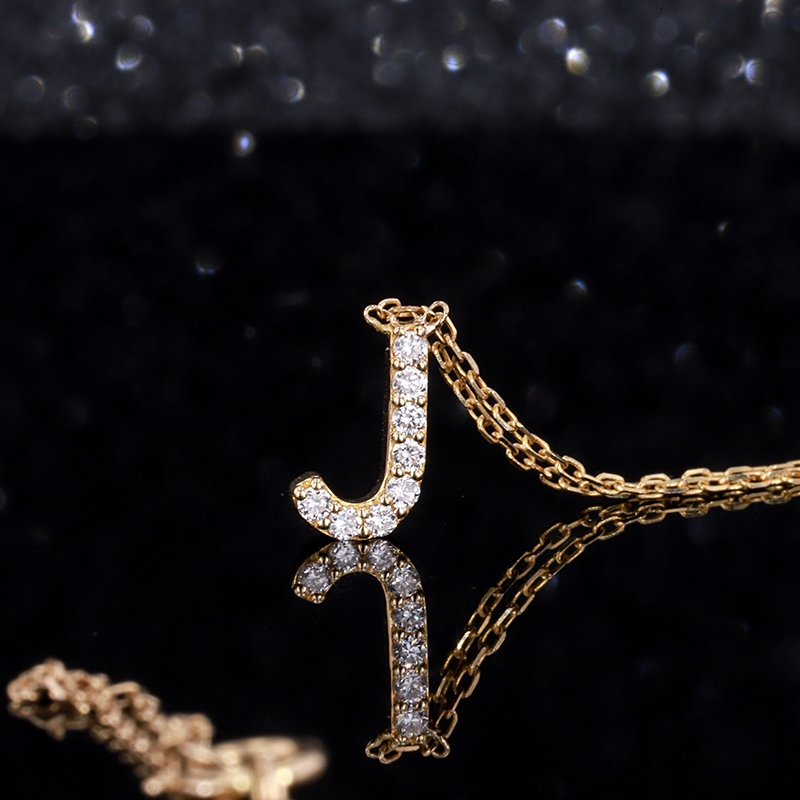 AUMP161-Z(梧)主石DEF（VS)培育钻1.2MM/12p/含损金重1.191g/18K玫瑰金项链一体链