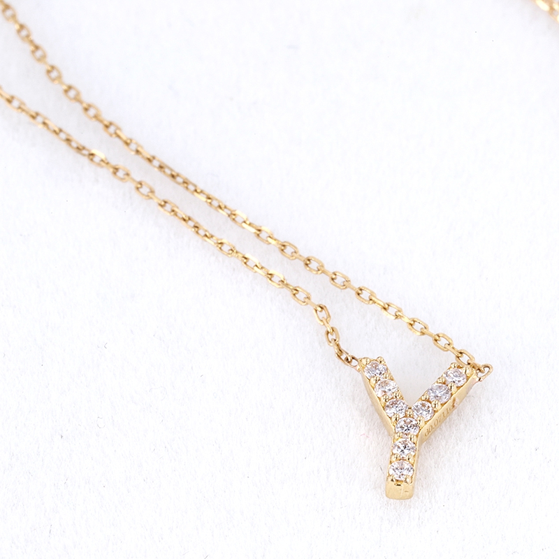 AUMP161-Z(梧)主石DEF（VS)培育钻1.2MM/12p/含损金重1.191g/18K玫瑰金项链一体链